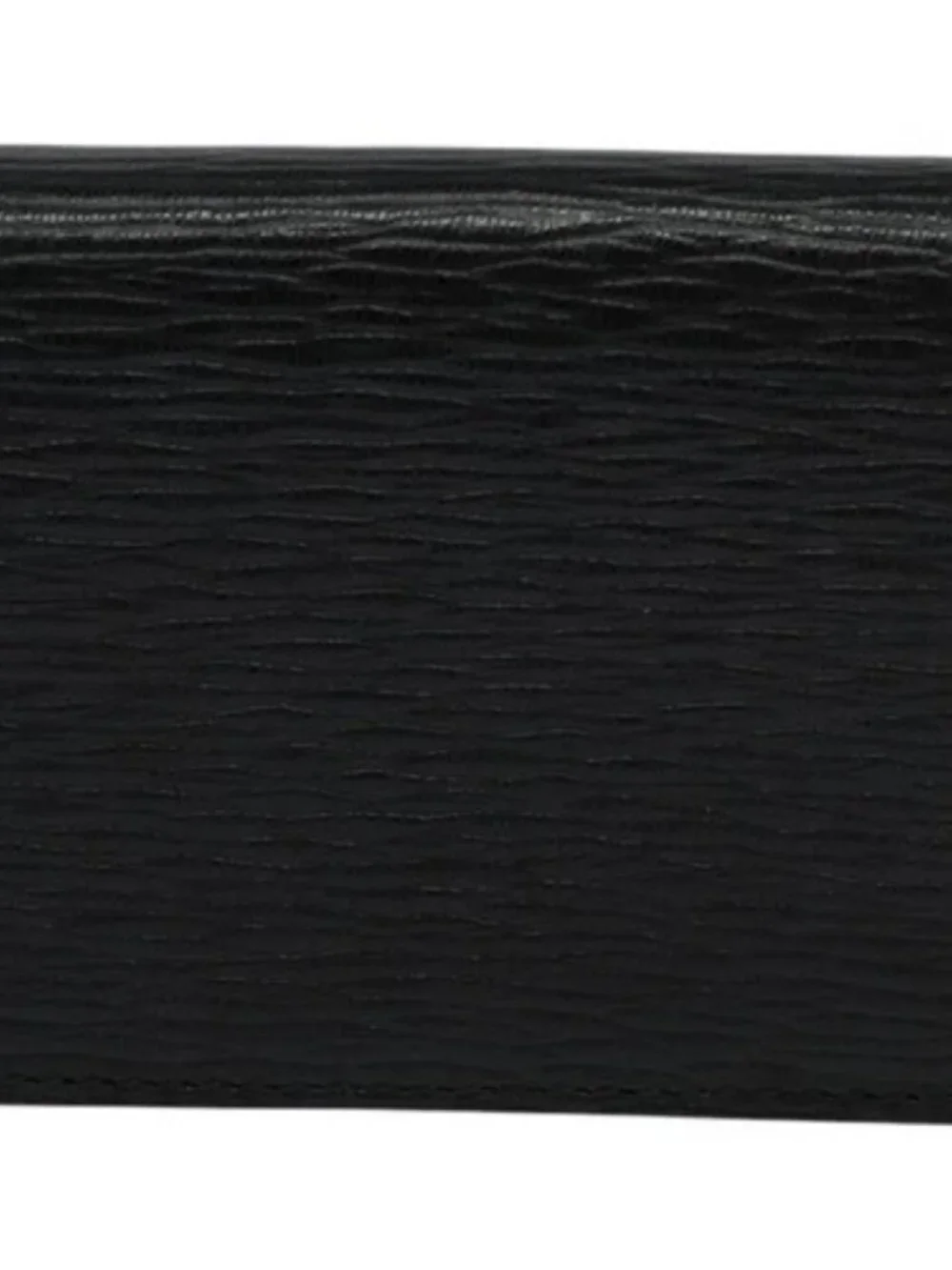 Salvatore Ferragamo Gancini Coin Purse Leather Black Auth 104463V
